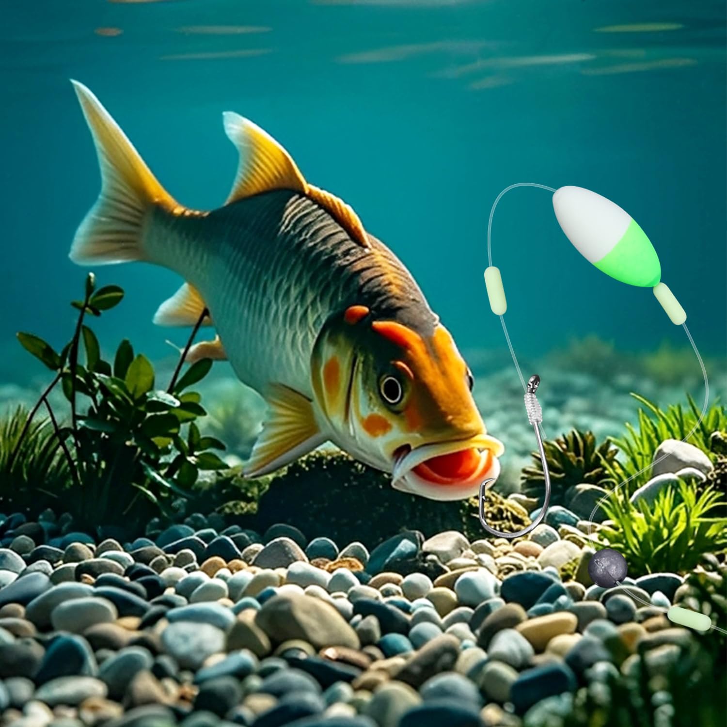 Circle hooks size 1/0 on the rig