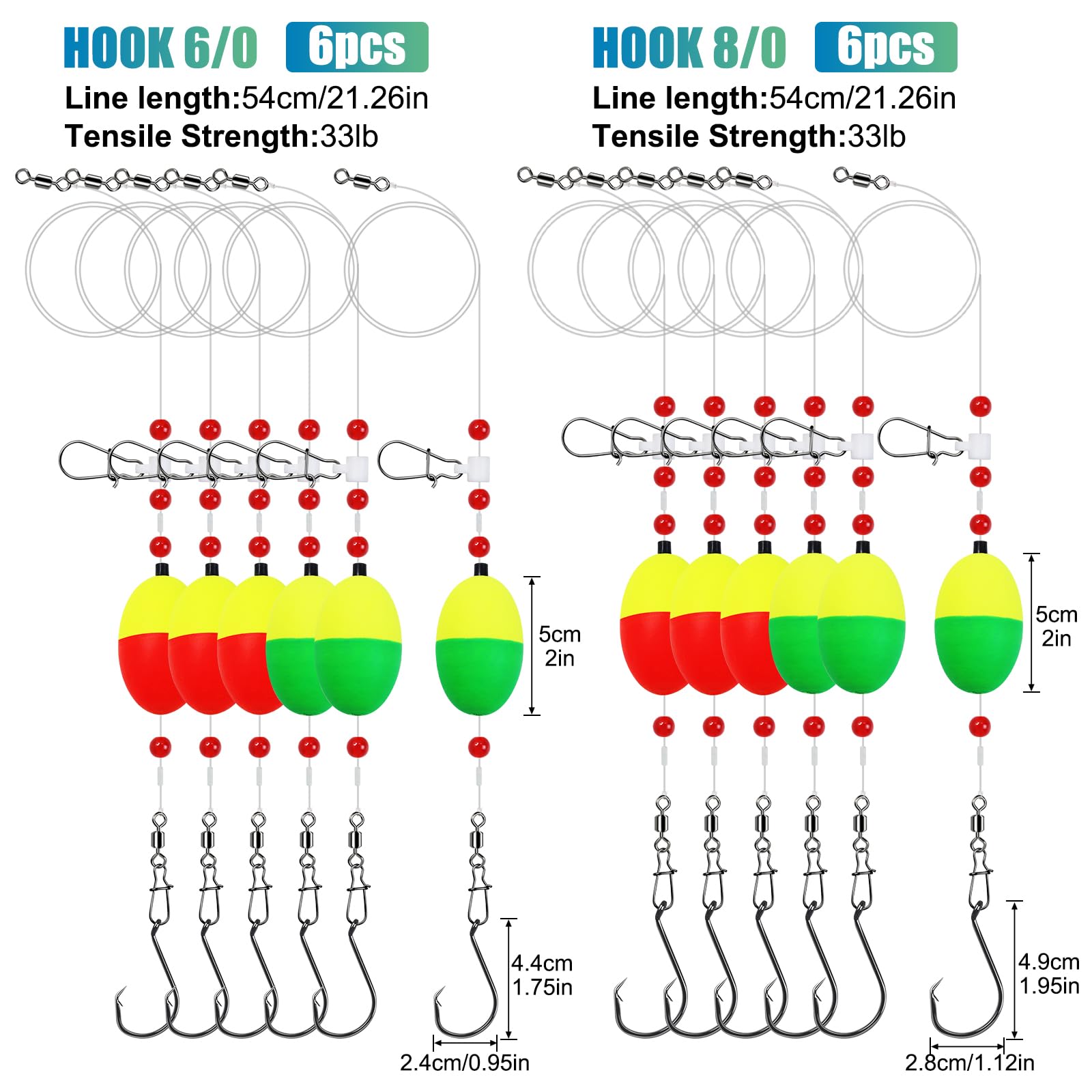 Ultra-sharp high-carbon steel hooks on the fish finder rig