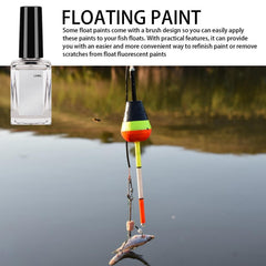 Close-up of repaired float tail using Fish Float Paint.