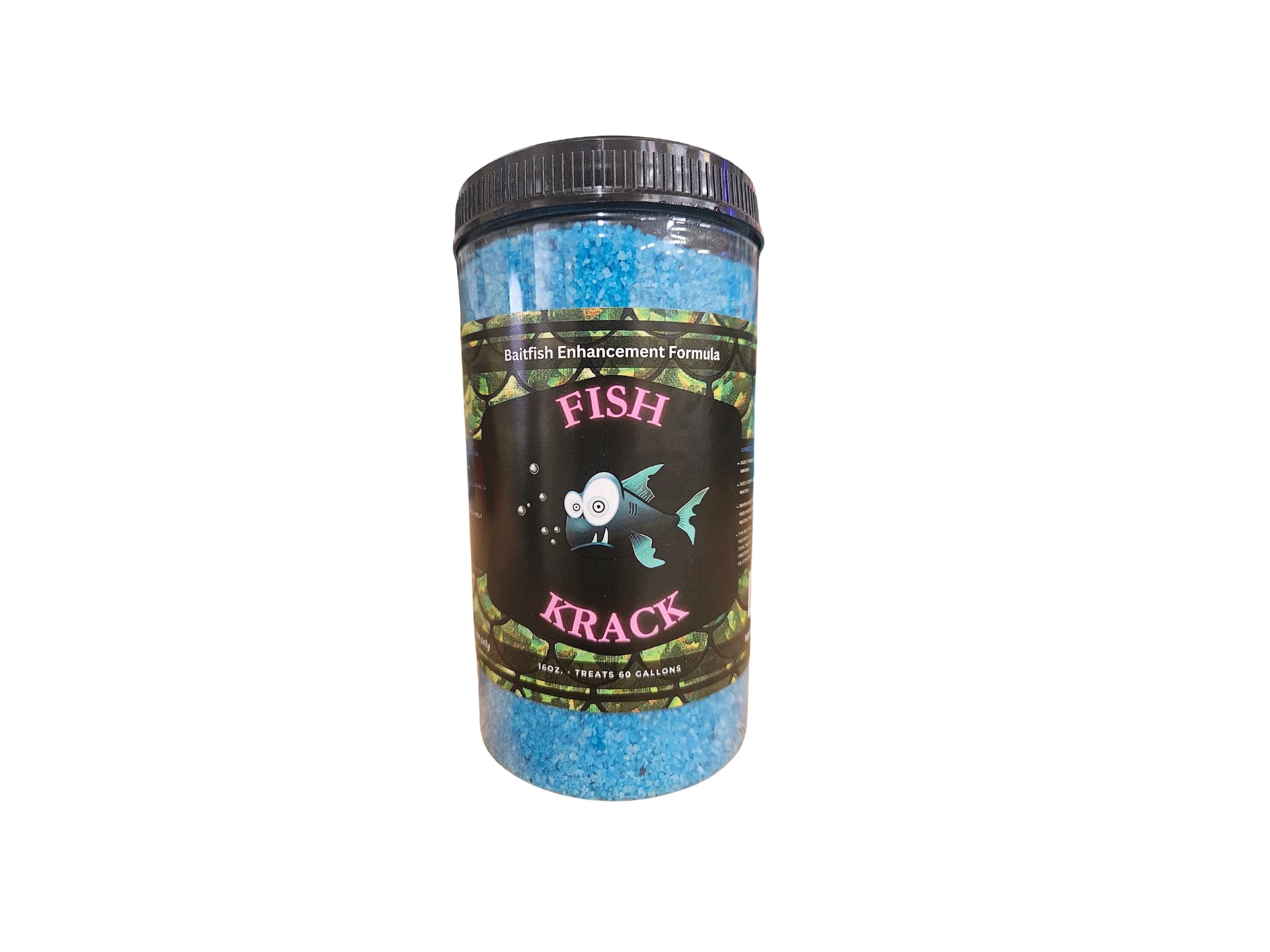 Minnow bucket with FISH KRACK treatment for baitfish.