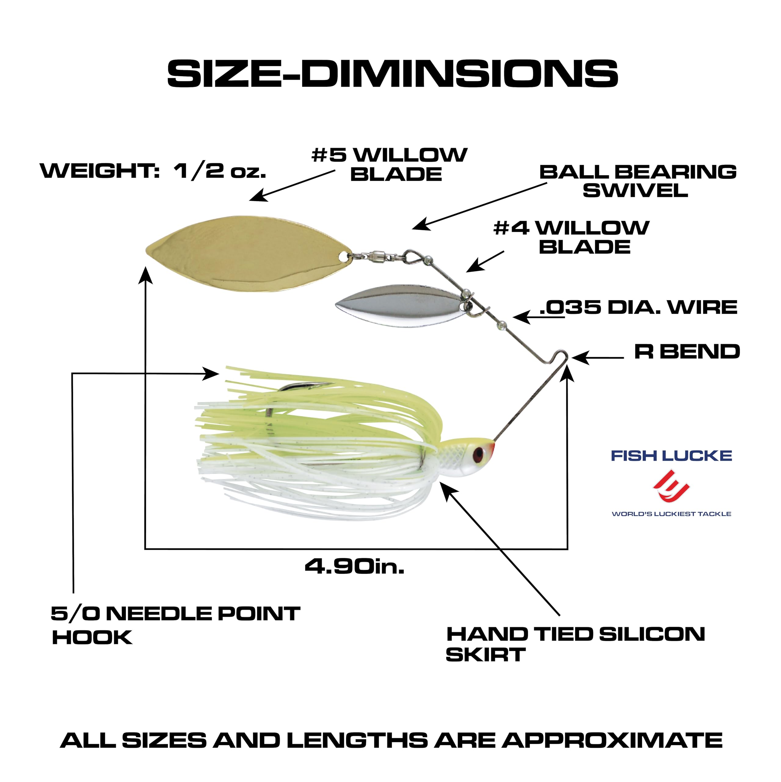 Fish Lucke belly-weighted head stabilizes tracking during retrieves