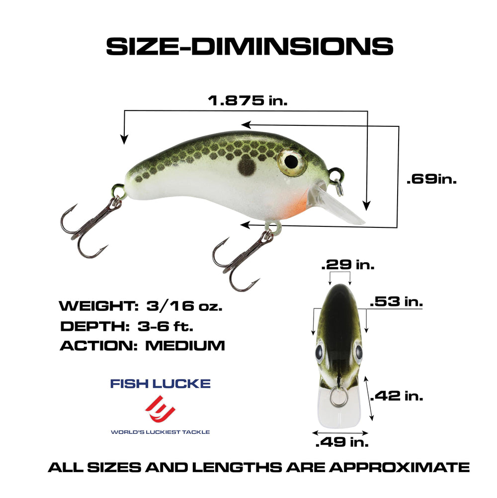 Luck E Strike Crappie Magic Crankbait deflection action adapts to heavy cover.