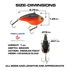 Fish Lucke Hail Mary lipless crankbait fast-sinking for deep water
