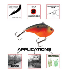 Fish Lucke Hail Mary lipless crankbait with rattles attracts predators