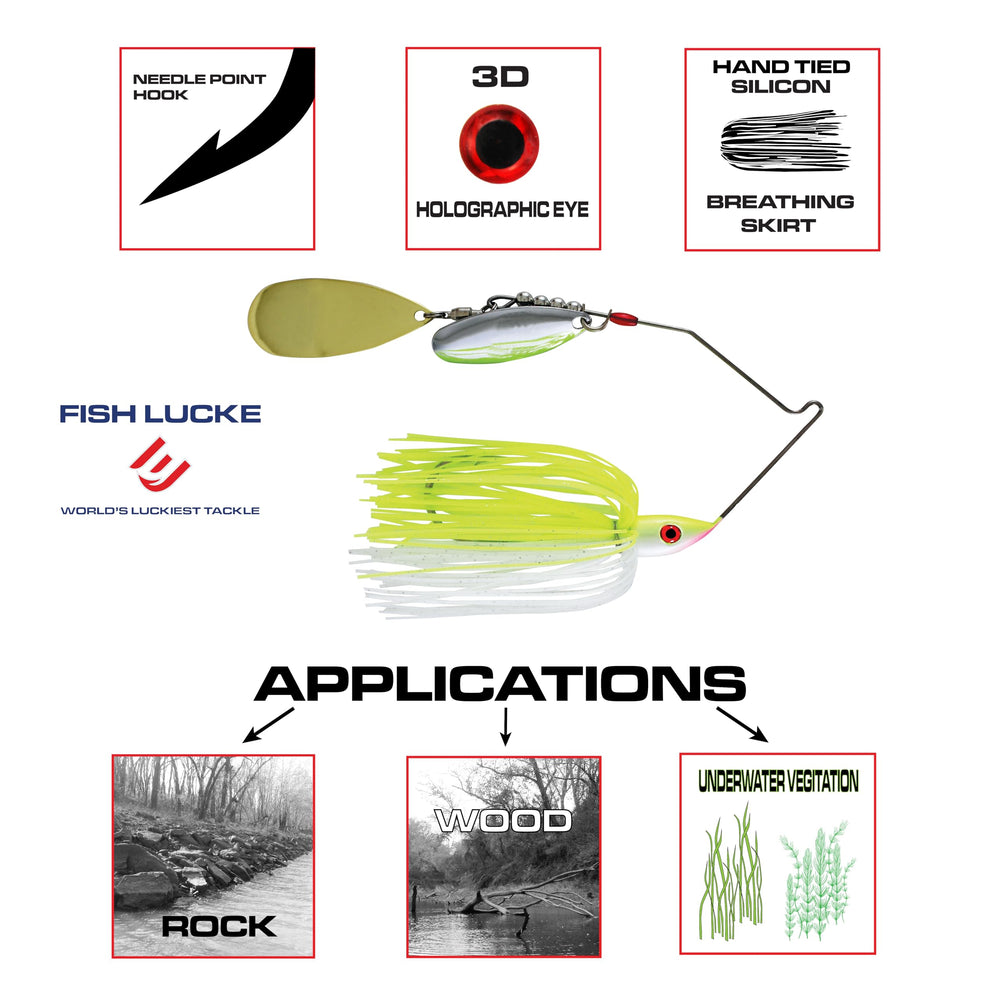 Fish Lucke Hydra-Vibe long-drop blades create dynamic pulses in murky water