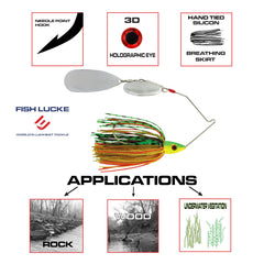 FISH LUCKE Hydra-Vibe blades create come-and-get-me pulses for predator species
