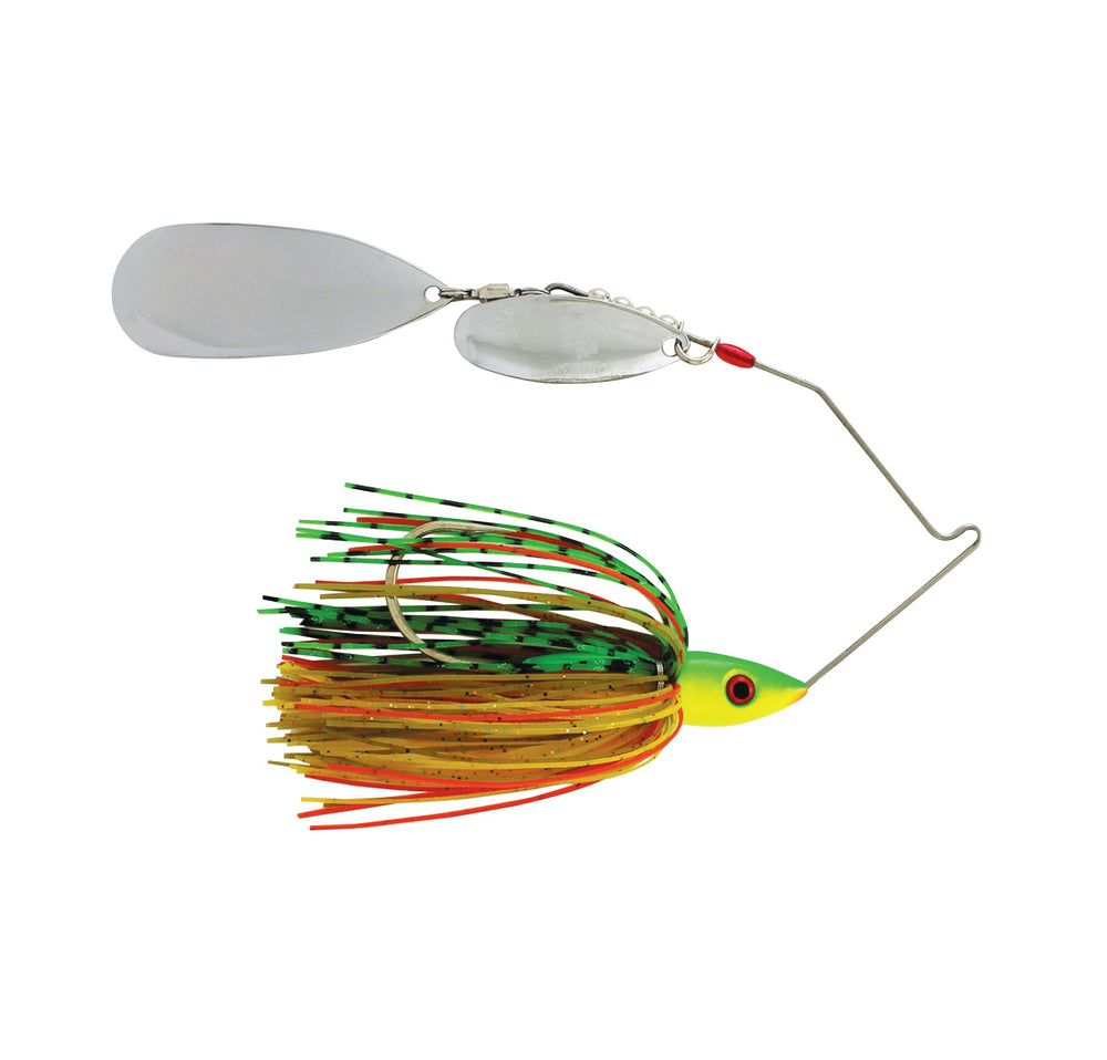 FISH LUCKE Hydra-Vibe spinnerbait blades create a strong water pulse for bass