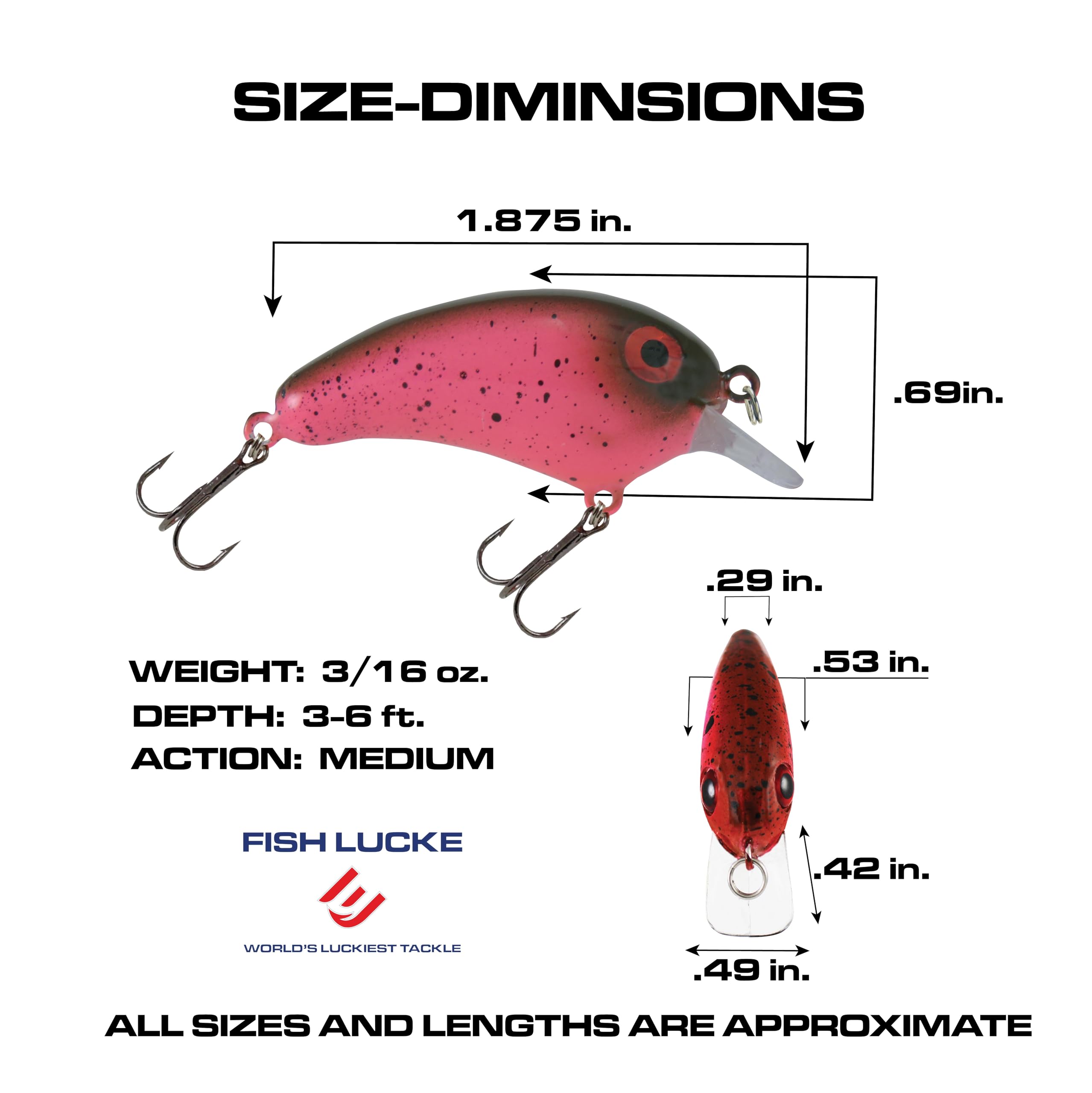 Luck E Strike Crappie Magic crankbait mini square bill deflects over cover.