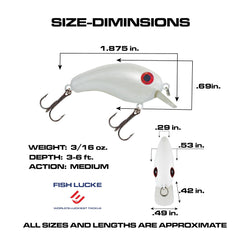 Lure features two razor sharp treble hooks for better hookups