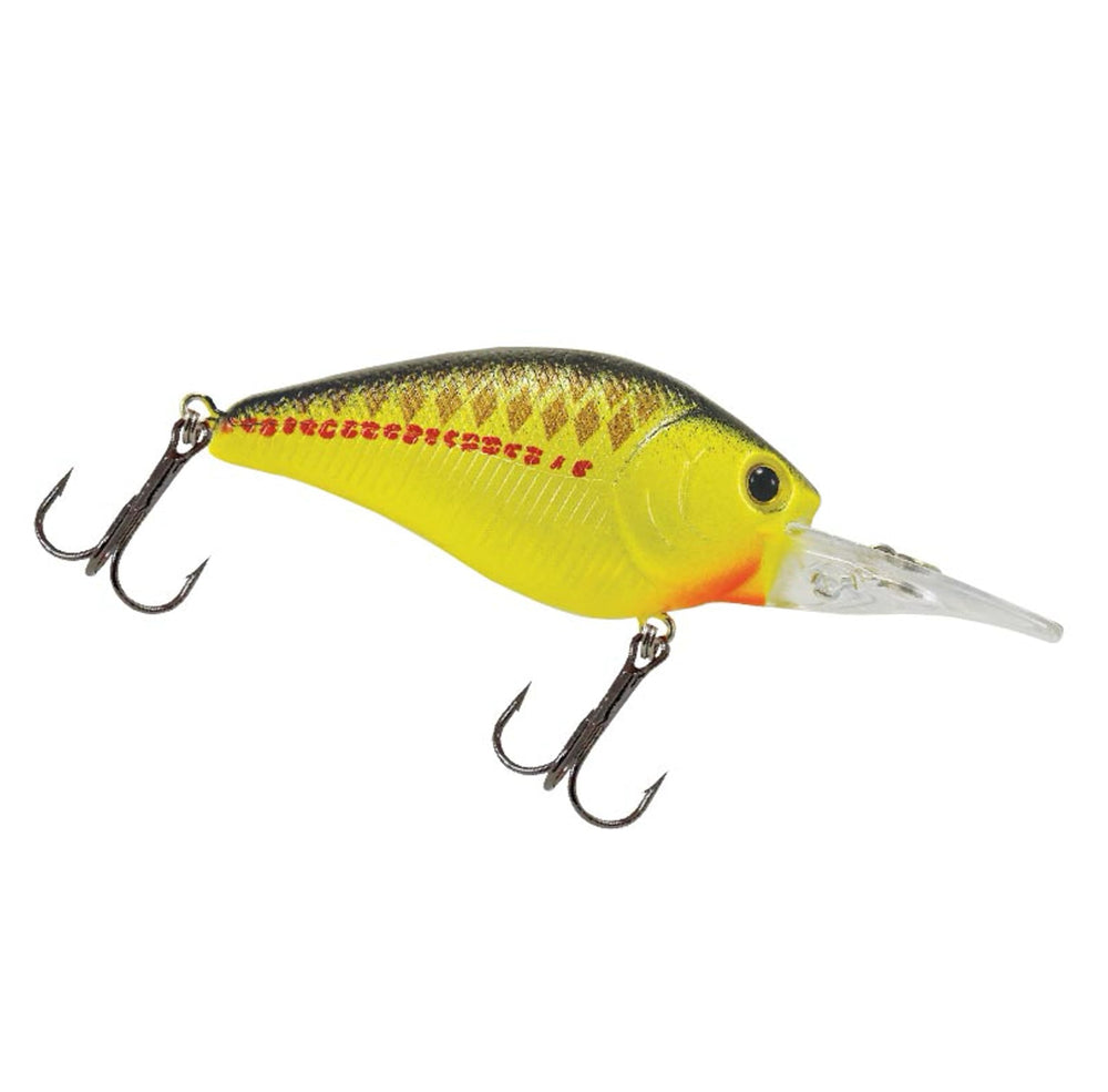 Luck E Strike Deep Crankbait Smoothie front view, copper perch finish, optimized for deep-water bites.