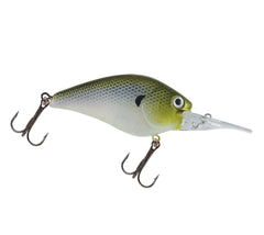 FISH LUCKE Luck-E-Strike Deep Crankbait front view, Green Ghost, for deep-water targeting.