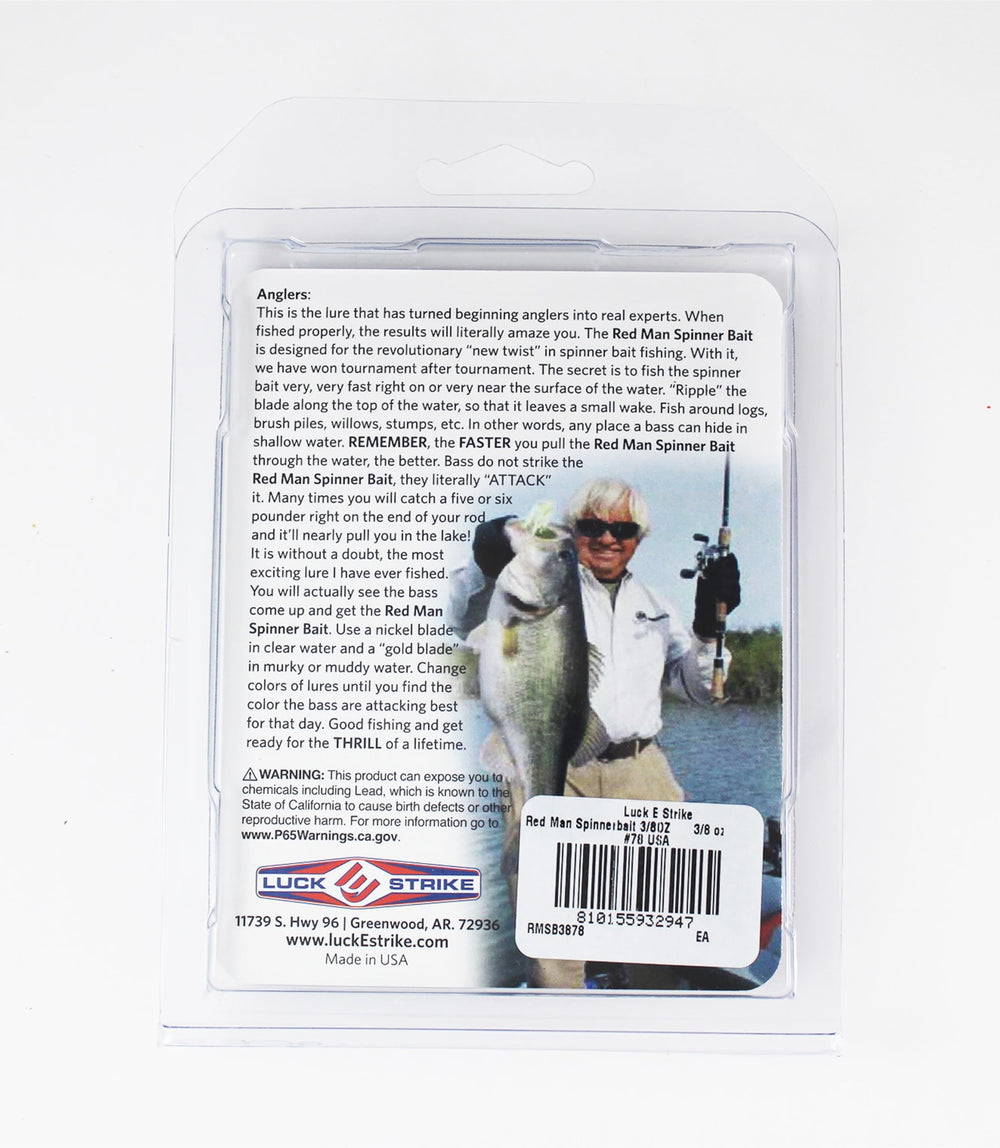 Fish Lucke spinnerbait in water demonstrates lifelike skirt movement and thump.