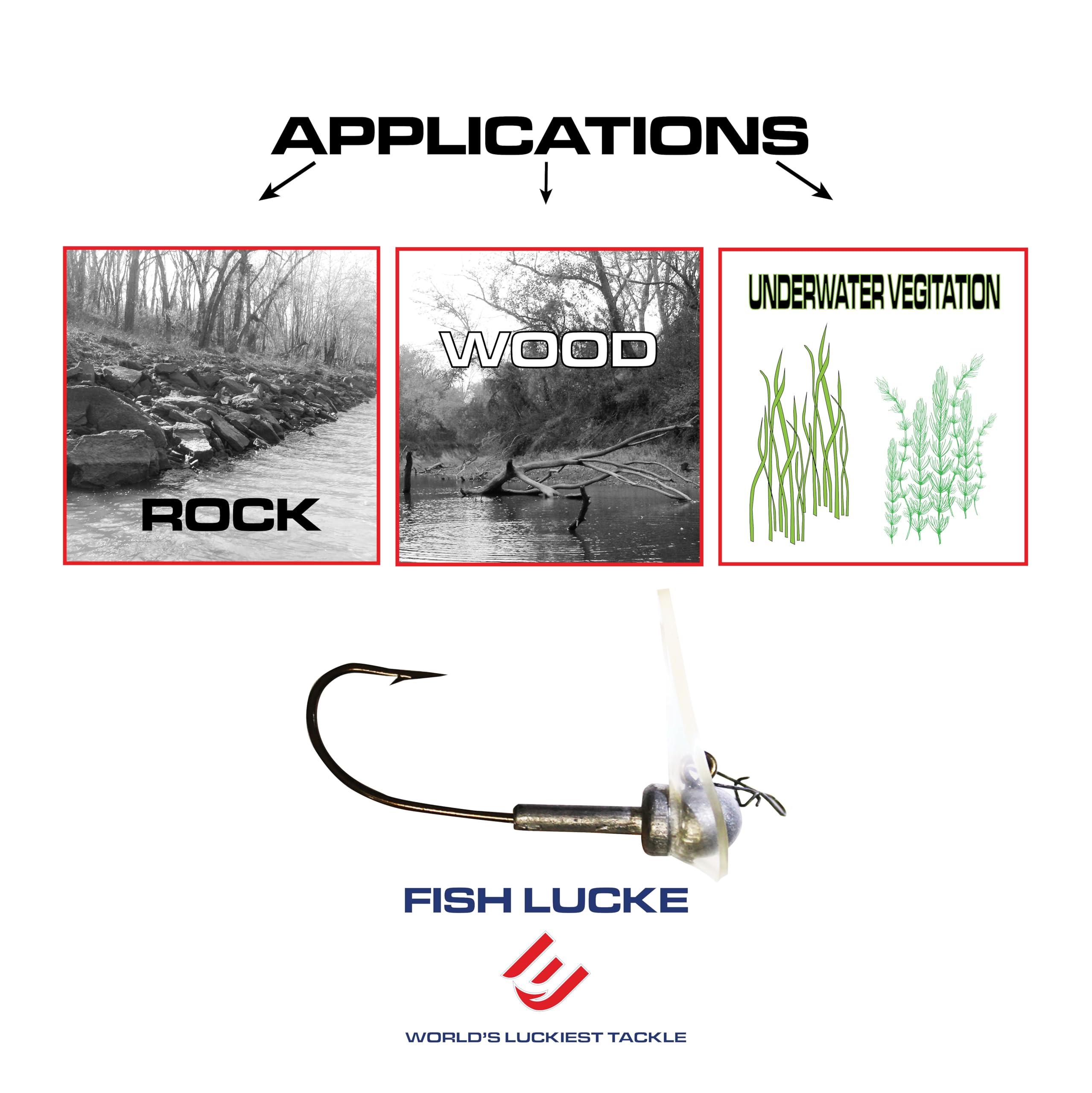 Snag-free design reduces hang-ups during casts and retrieves.