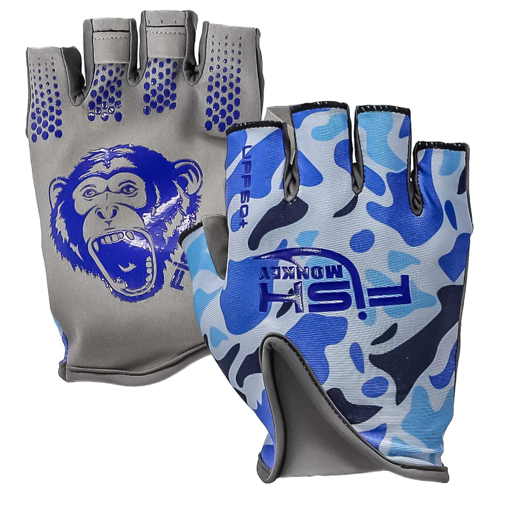 Fish Monkey FM18 glove close-up showing stitch detailing and durable construction.