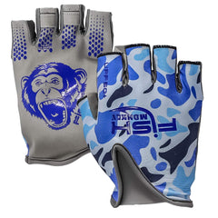 Fish Monkey FM18 glove close-up showing stitch detailing and durable construction.