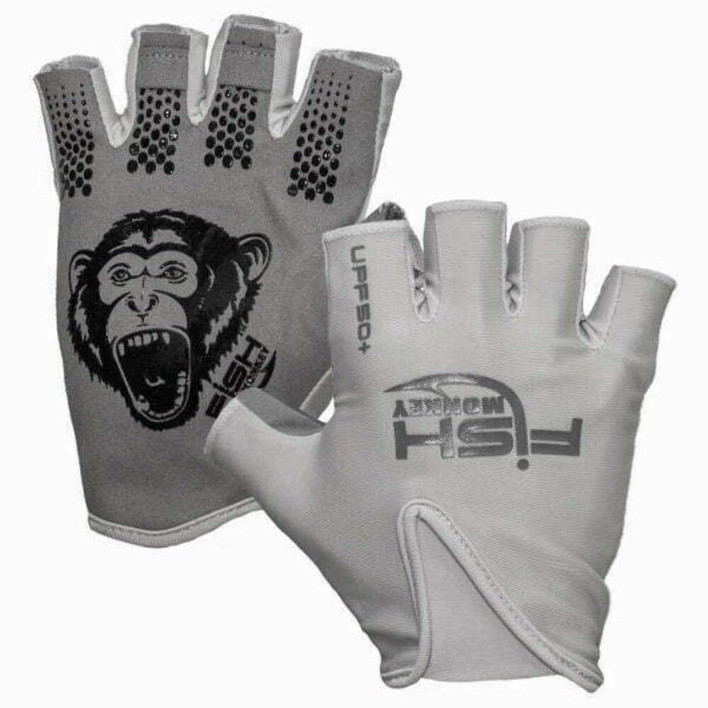 Fish Monkey FM18 Stubby Glove light grey closeup second-skin fit for all-day comfort