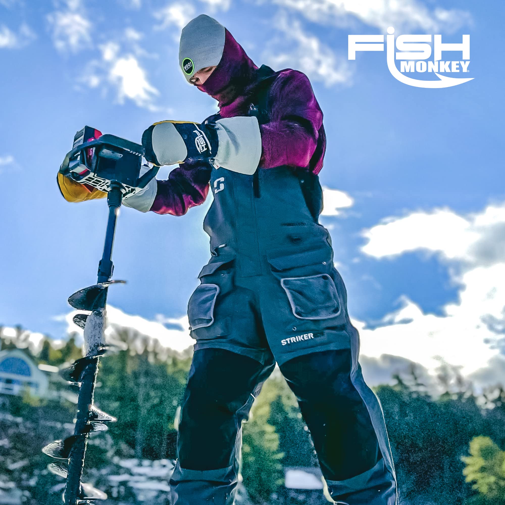 Fish Monkey FM36 Yeti adjustable wrist and cuff straps in action