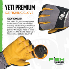 Fish Monkey FM37 Yeti glove with HIPORA membrane keeps moisture out while you work.