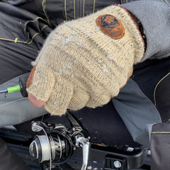 Fish Monkey knit-stretch fit wool glove moves with your hand for dexterous fishing.