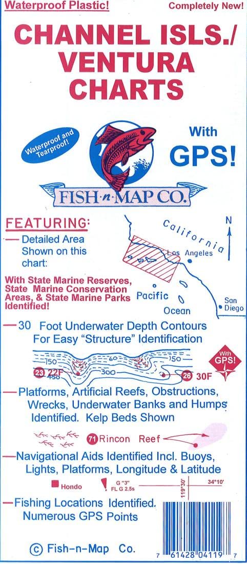 Fish-N-Map Channel Island/Ventura underwater topography map supports safer coastal exploration