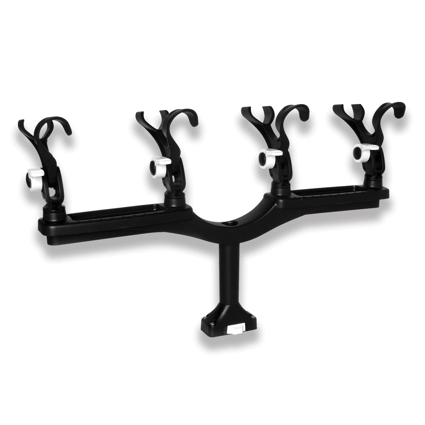 Fish-On Mr Crappie Pro Series rod holders enable a four-rod trolling setup