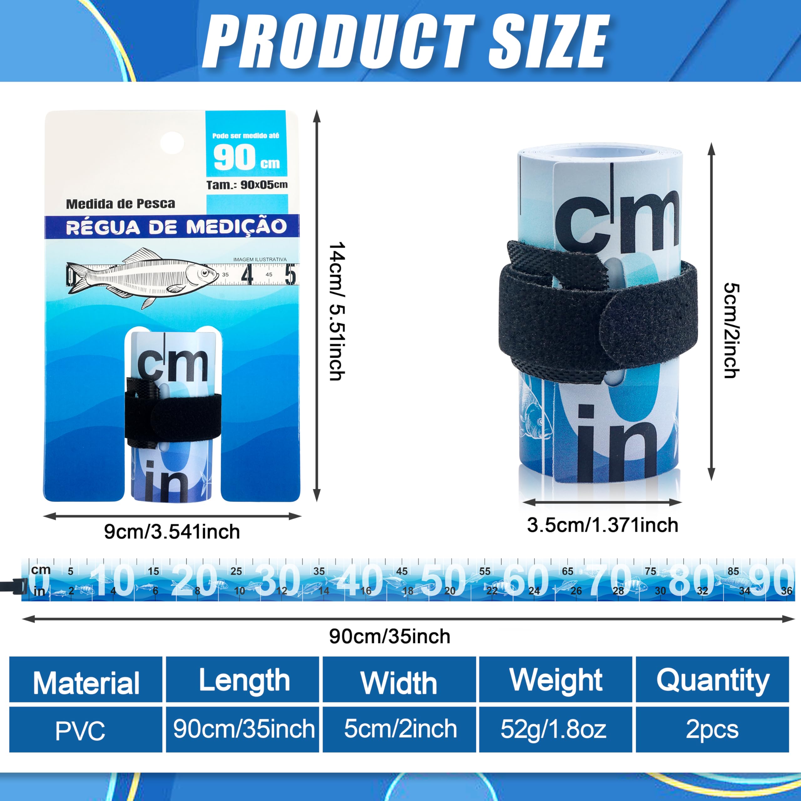 Folded and compact storage of the 2-pack ruler