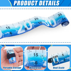 Close-up of dual scale inches and centimeters on the ruler