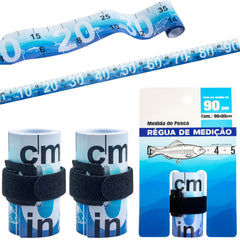 Fish ruler measuring tape 2-pack, 90cm/36in extended