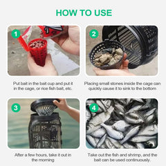 Fish Trap durable materials resist harsh water conditions for long lasting use