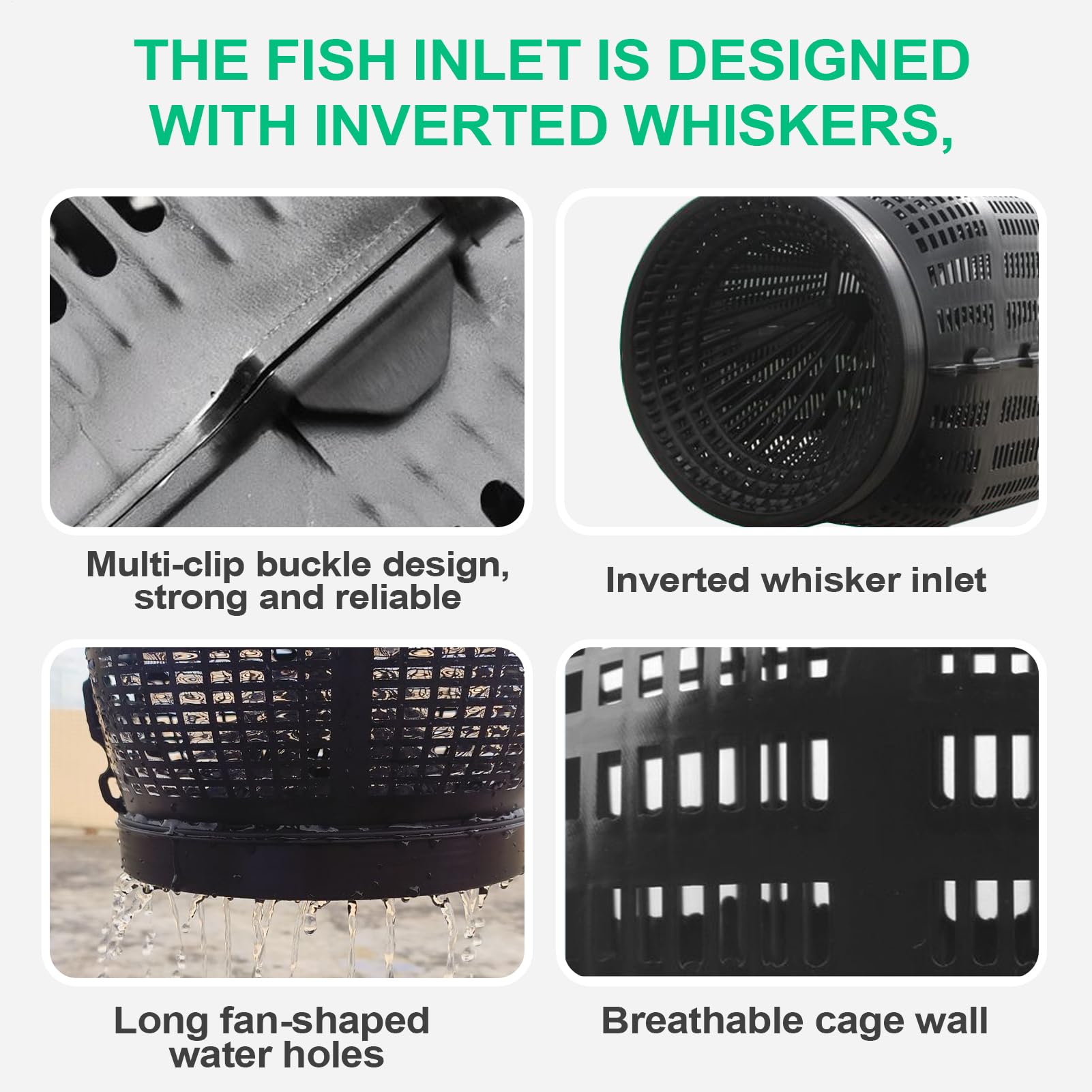 Fish Trap lightweight construction aids effortless movement and setup