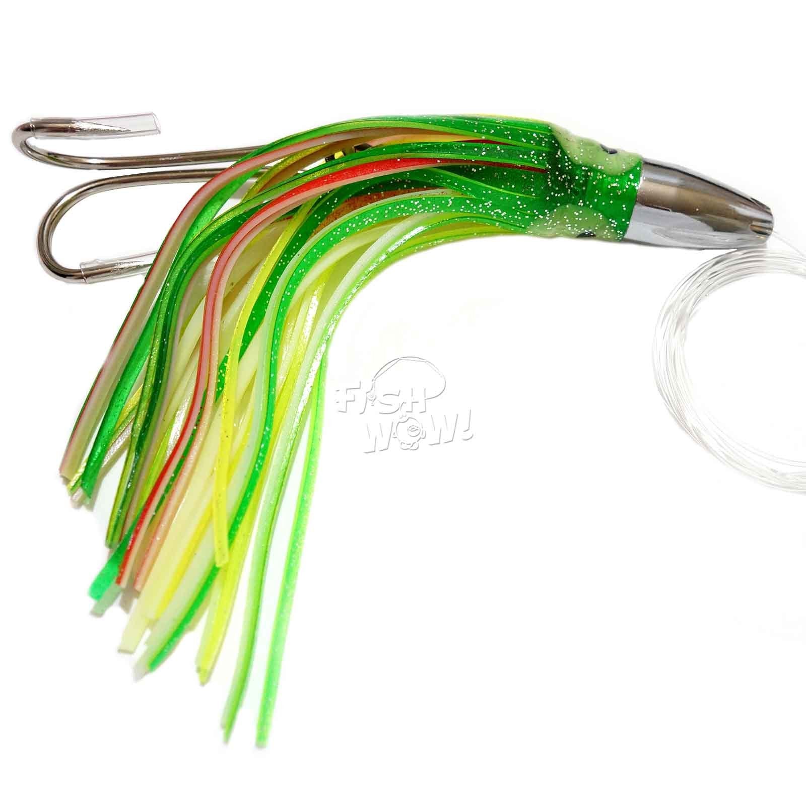 Fish WOW! 100lb test line detail for saltwater trolling.