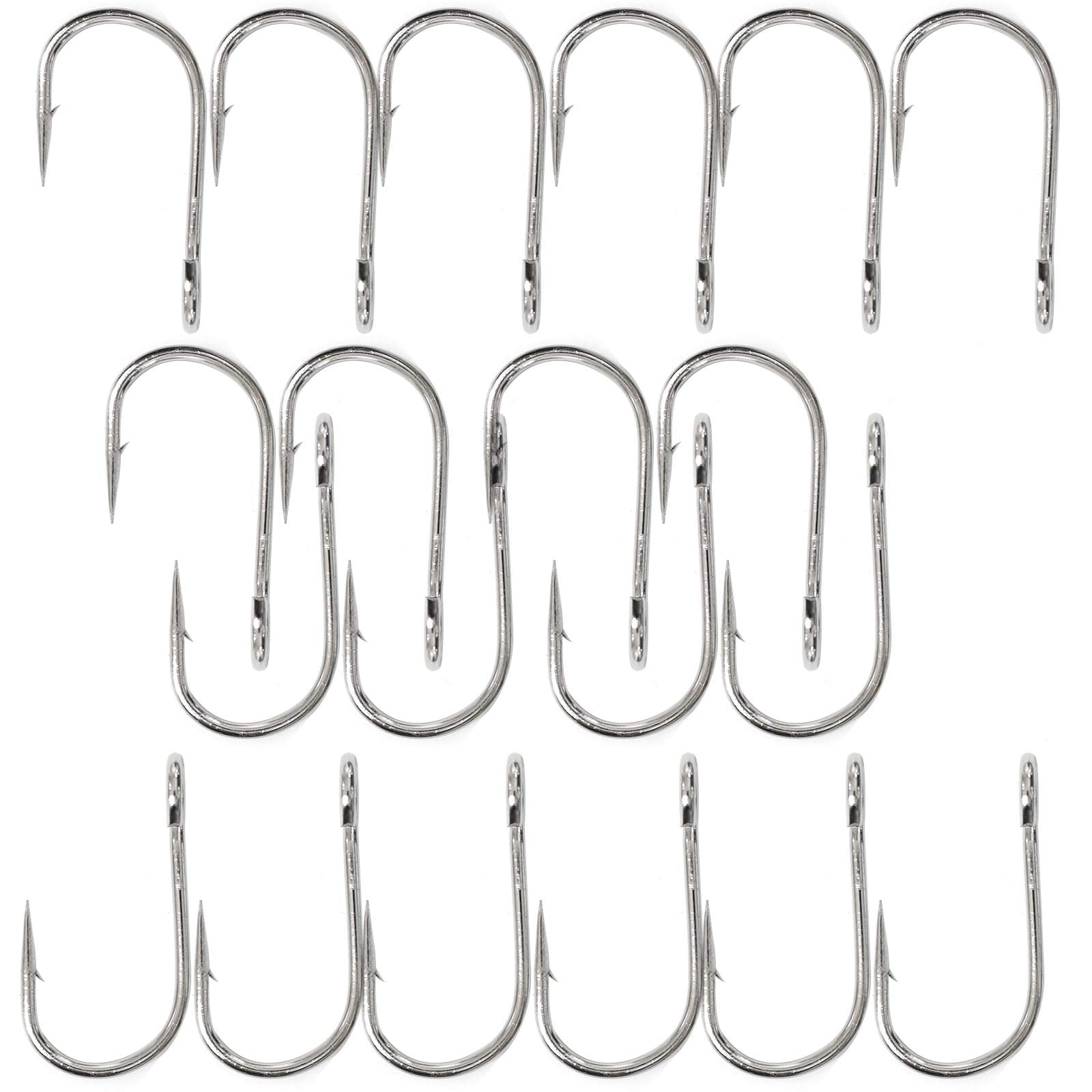 Fish WOW! 20pc six-zero open-eye hooks for quick rigging.