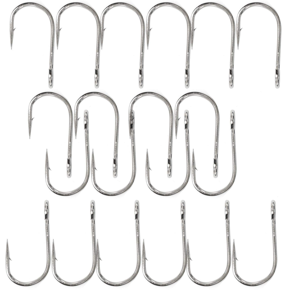 Fish WOW! 20pc six-zero open-eye hooks for quick rigging.
