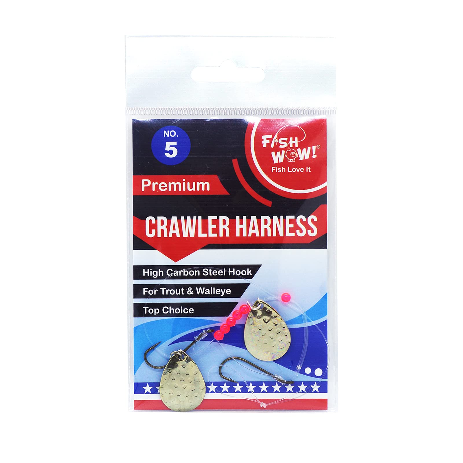 Fish WOW! 2-hook crawler harness in action for drifting and catching game fish.