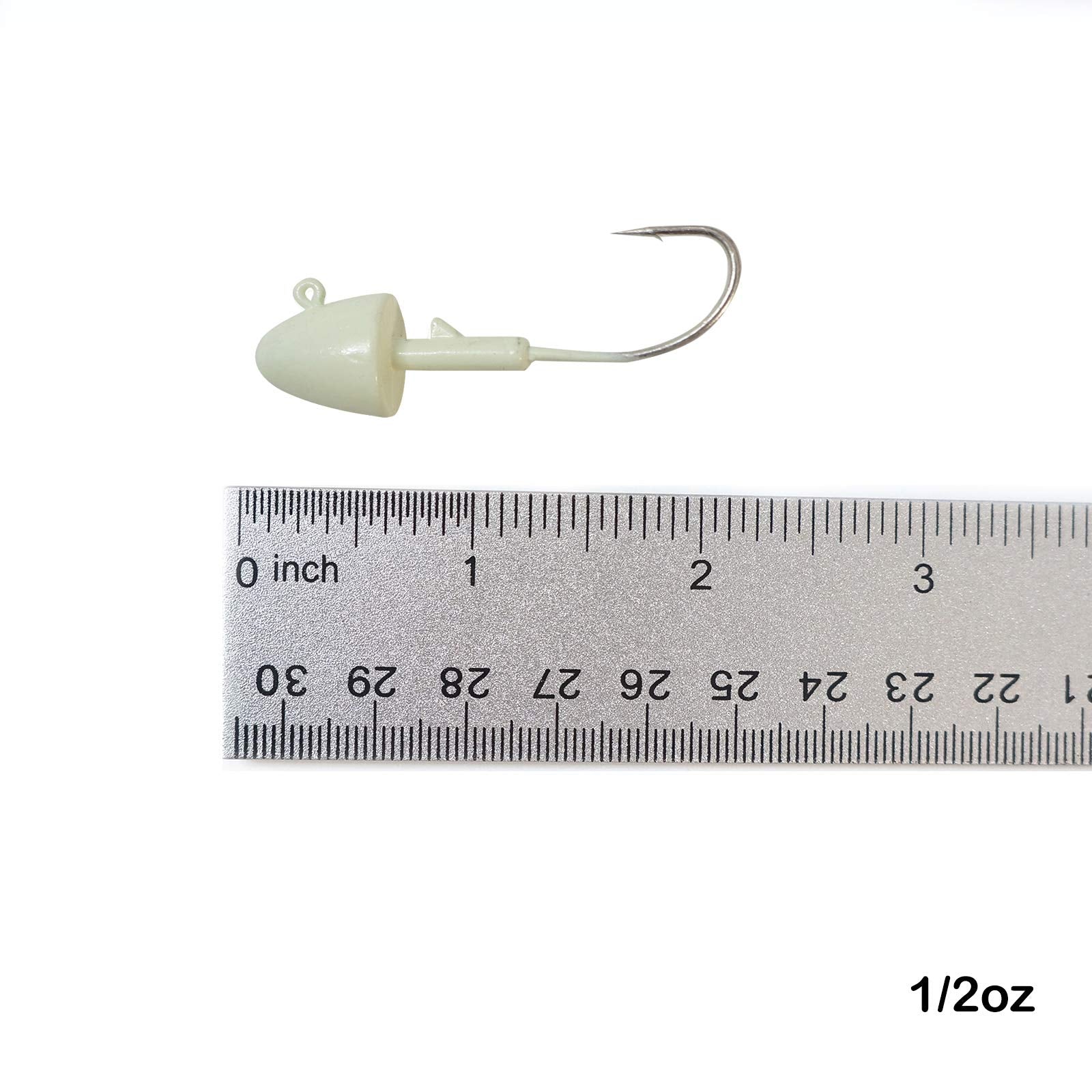 Fish WOW! shad jig head holds soft bait securely for steady presentations