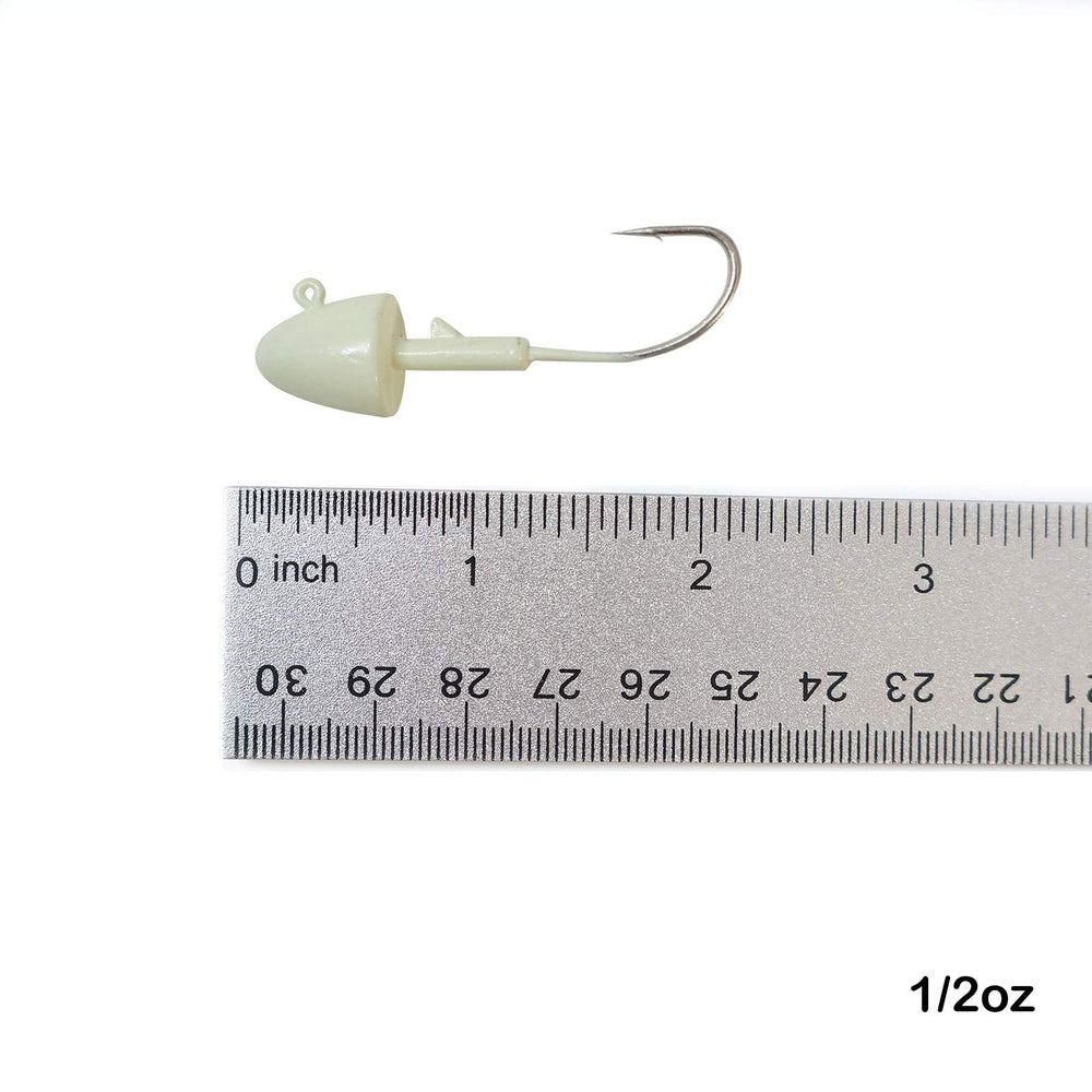 Fish WOW! shad jig head holds soft bait securely for steady presentations
