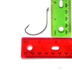 Fish WOW! 2x Kahle hook nickel wide gap closeup showing strong construction for bait retention