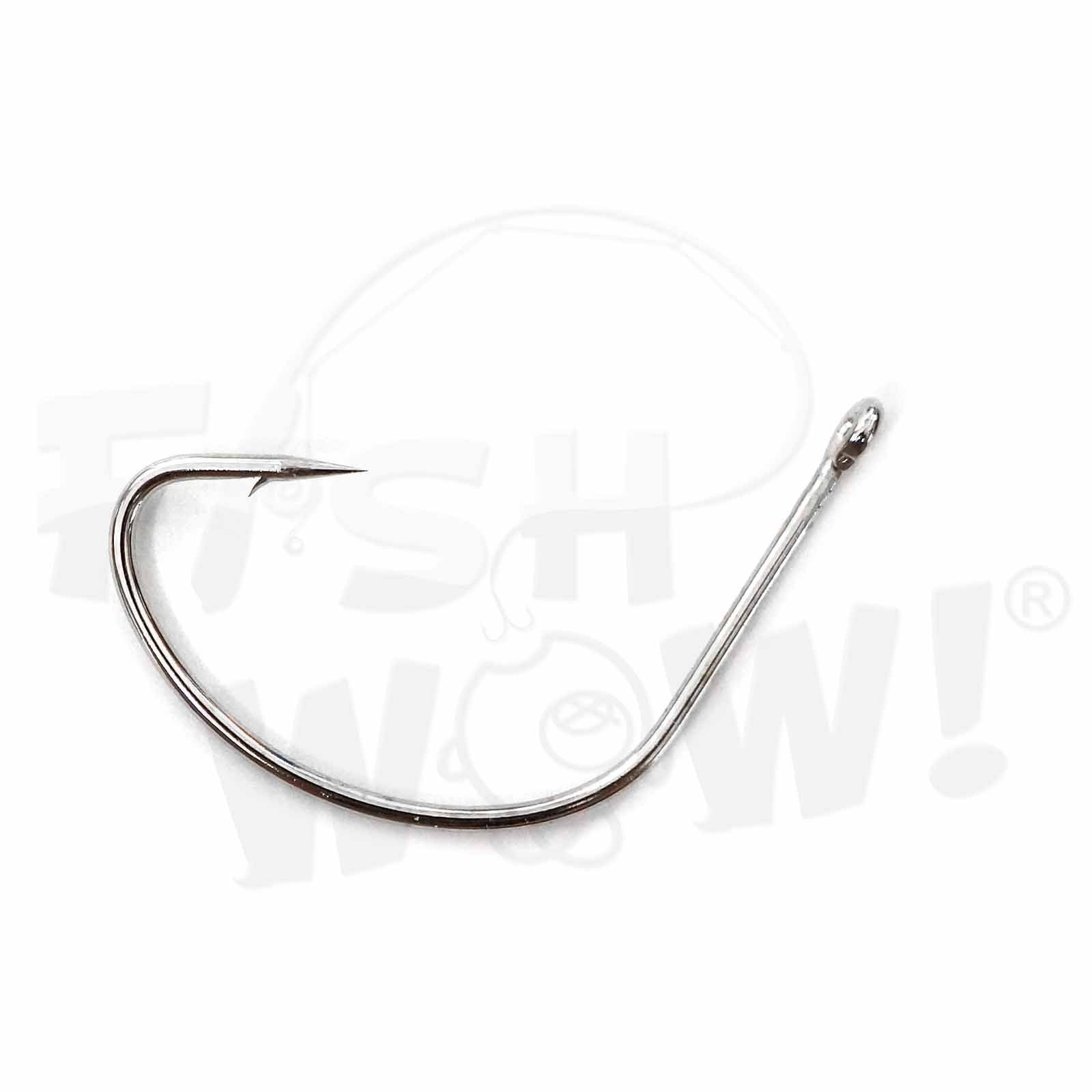Fish WOW! 2x Kahle hook nickel wide gap hollow point detail for secure bait