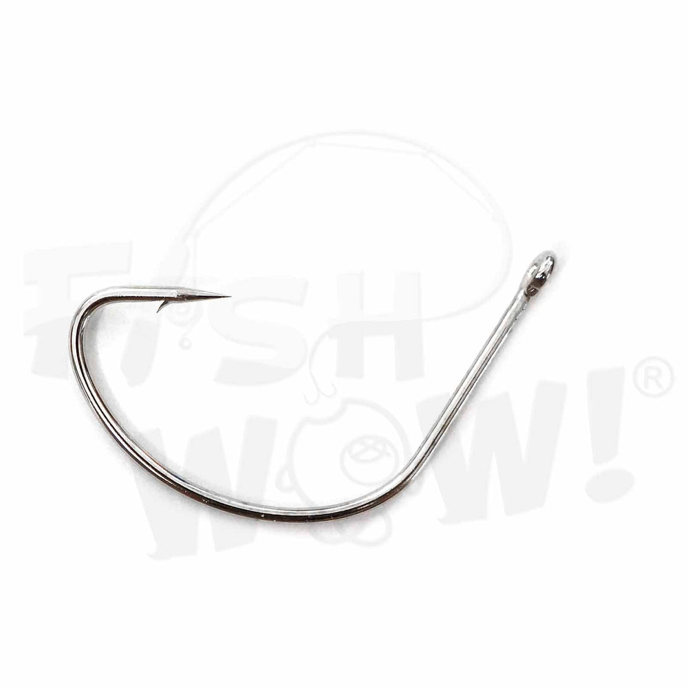 Fish WOW! 2x Kahle hook nickel wide gap hollow point detail for secure bait
