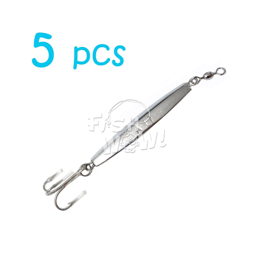 Fish WOW! 5pc diamond jig set ready for vertical drops.