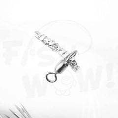 Fish WOW! 65-inch long string with five jigs ready for action.