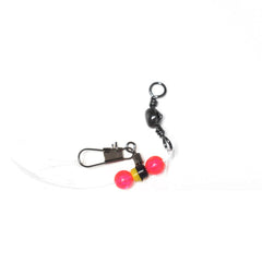 Fish WOW! Barrel swivel with beads detail for quick weight attachment and visibility.