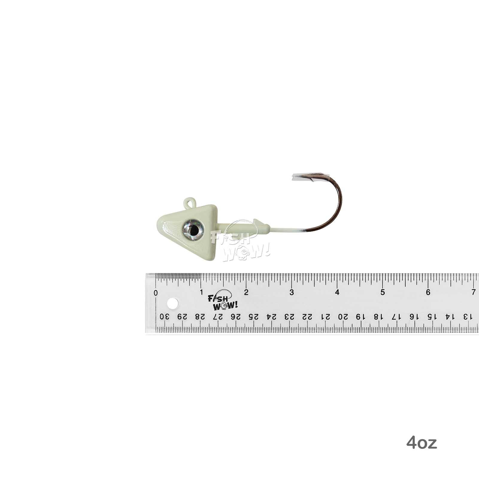 Fish WOW! black nickel finish resists corrosion for reliable saltwater jig heads.