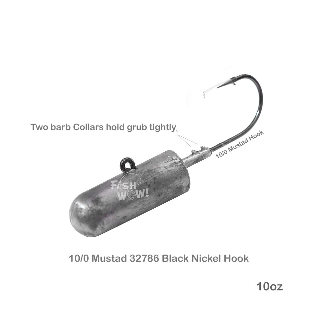 Fish WOW! 60-degree round-bend hook design aids secure hooksets.