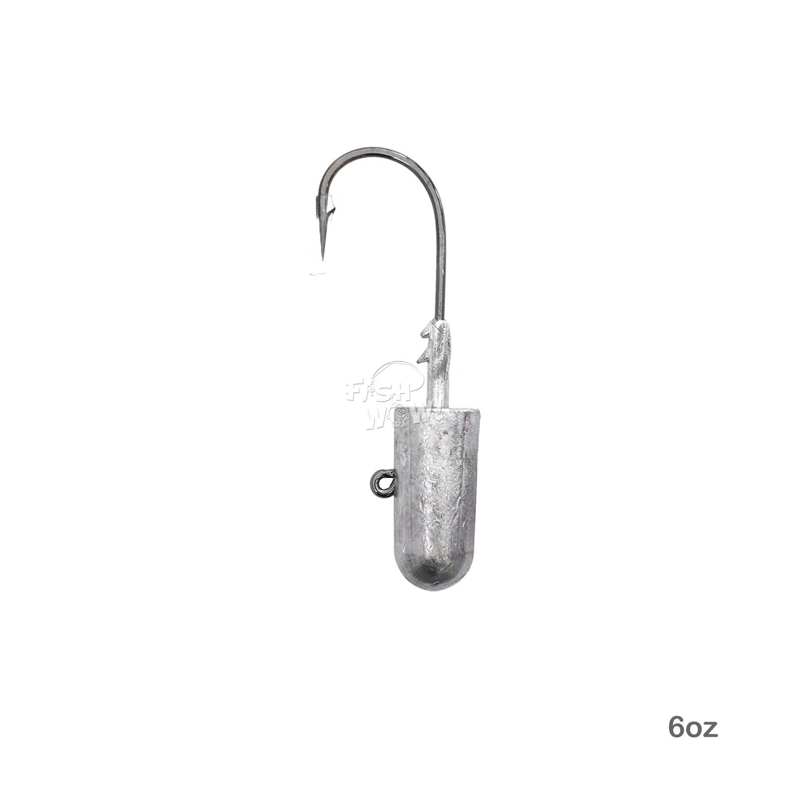Fish WOW! jighead with black nickel finish for corrosion resistance.