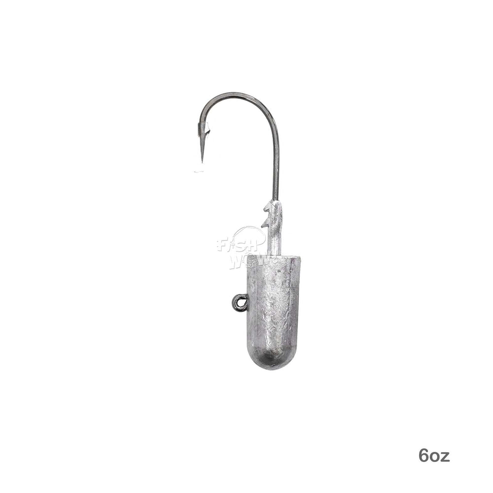 Fish WOW! jighead with black nickel finish for corrosion resistance.