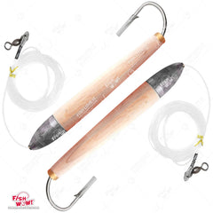 Fish WOW! 10/0 hook cedar plug ready for serious trolling adventures.