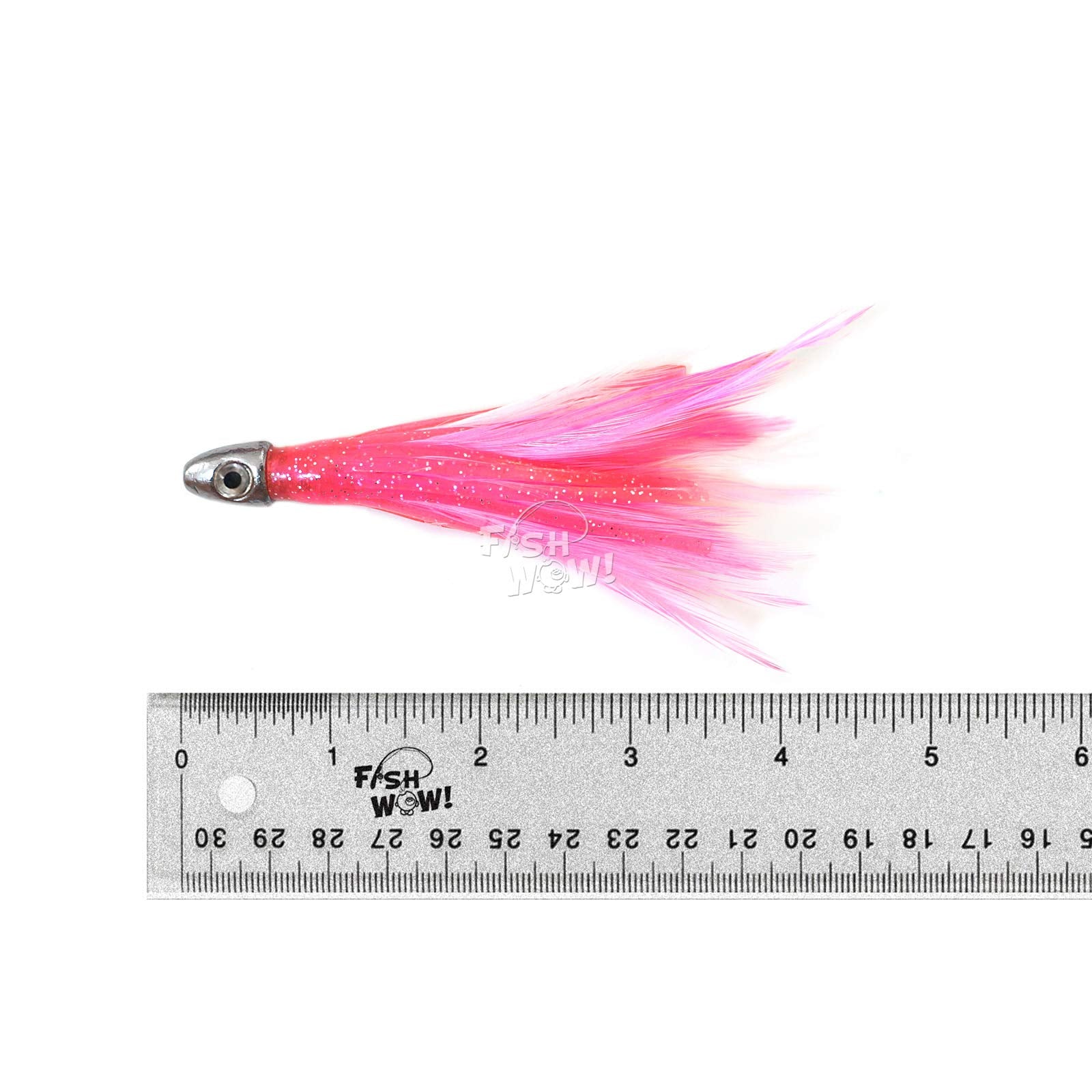 Fish WOW! chrome head close-up shows durable finish for repeated trolling