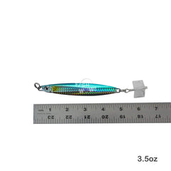 Fish WOW Colt Sniper blue-silver jig shows holographic reflections for eye-catching action.