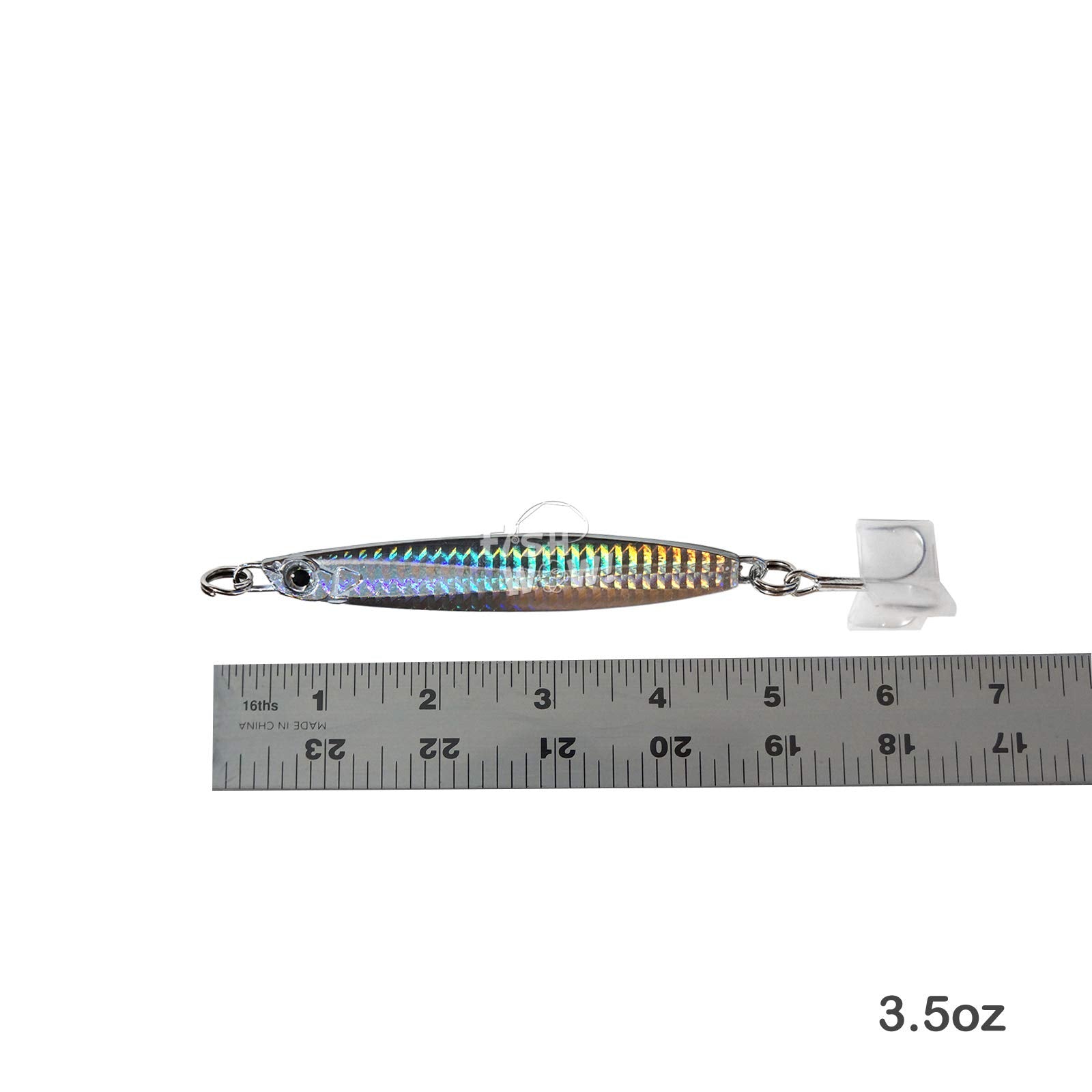 Fish WOW Colt Sniper jig 6.5in body showing lifelike profile for predator lures.
